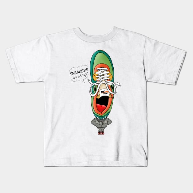 Sneakerhead White Kids T-Shirt by WkDesign